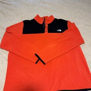 The North Face Black and Orange Fleece